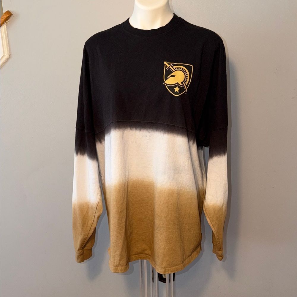 Spirit Jersey Army West Point Black Knights Ombre Long Sleeve Dip-Dyed- XXL